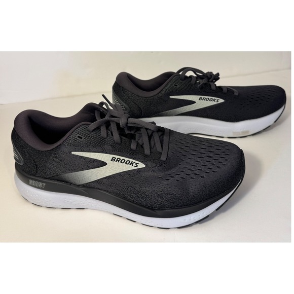 Brooks Ghost 16 Running Shoes Women 11 Black Grey White 1204071B090 Neutral NEW - Picture 5 of 8